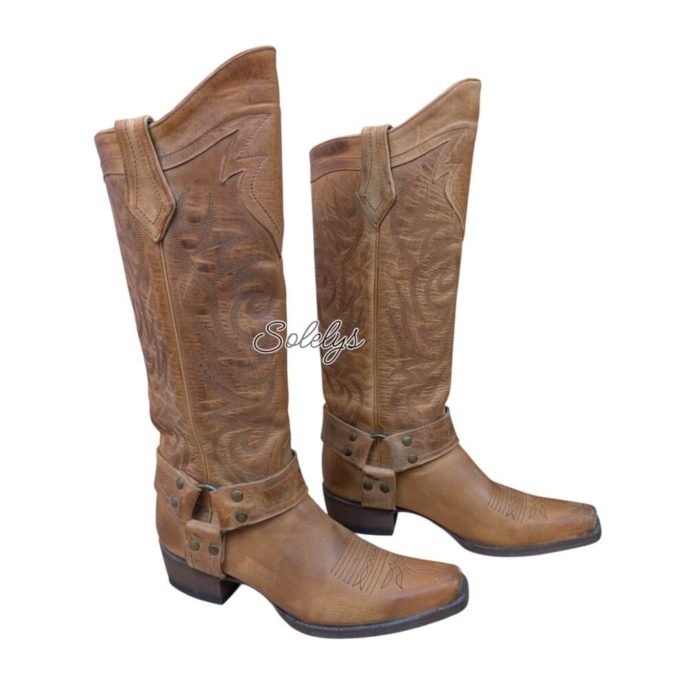 Old Gringo OG Lanachaz 14" Harness Tall Distressed Western Cowgirl Boot Womens 7